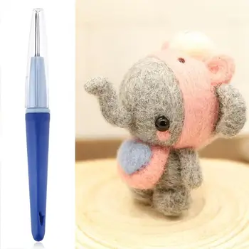 

Plastic Punch Needle Set 3/7 Needles Embroidery Needle Pen for Felting Wool DIY Felting Craft Tool Handle Holder Punch Needles