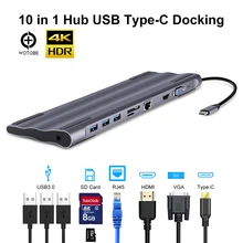 Тип-c Многофункциональный десять-в-одном для ноутбука MacBook USB3.0HUB конвертер развития док-станция