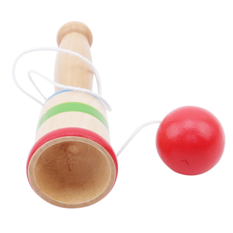 Colorful Anti Stress Safe Kendama Wooden Bilboquet Cup And Ball Preschool Educational Toys For Children Outdoor Funny Games