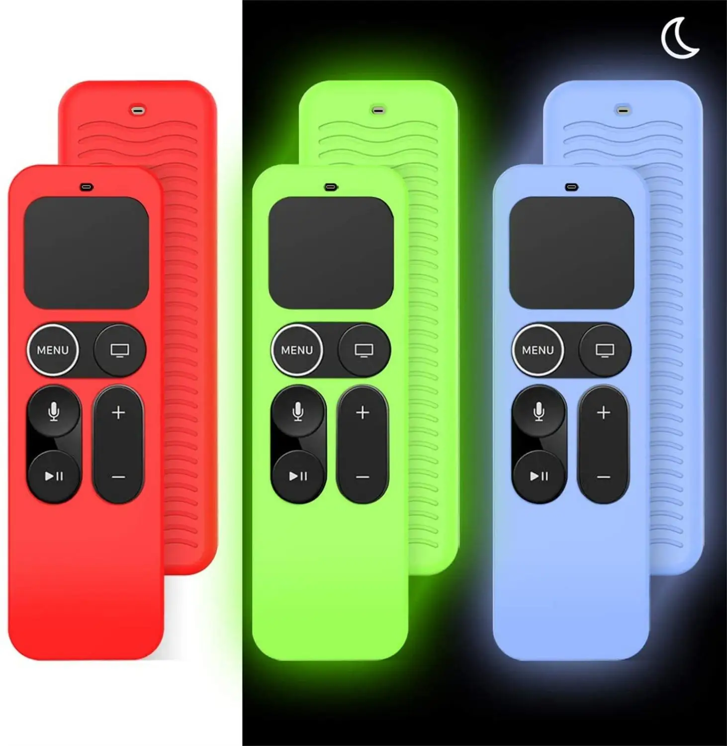 Para Apple TV 4K 4th / 5th TV Stick control remoto de silicona suave cubierta de caja a prueba de polvo de manga protectora de la cáscara de la piel