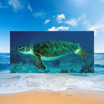 

Sea turtle animal 3D digital printing rectangular beach towel microfiber swimming pool seaside cushion bath towel Yoga mat T523
