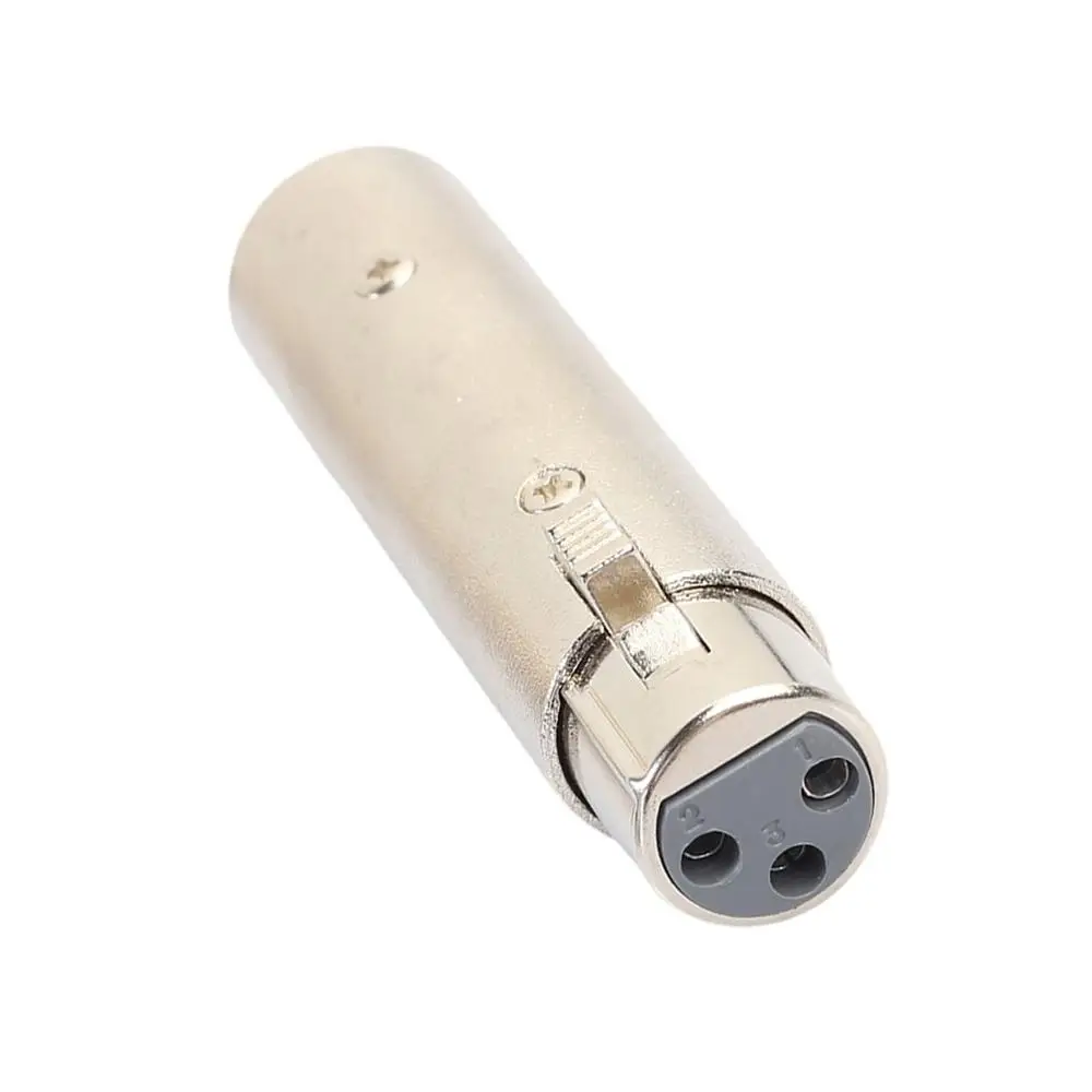3 Pin XLR папа на 3 Pin XLR мама переходник для гнезда миниджек никелированный адаптер Коннектор адаптер «Папа-мама»