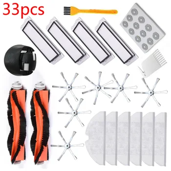 

33 Pcs Roller Brush Filter Kit For Roborock S50 S51 Vacuum Cleaner Accessories Sweeper Cleaning Tools Set+Universal Wheel
