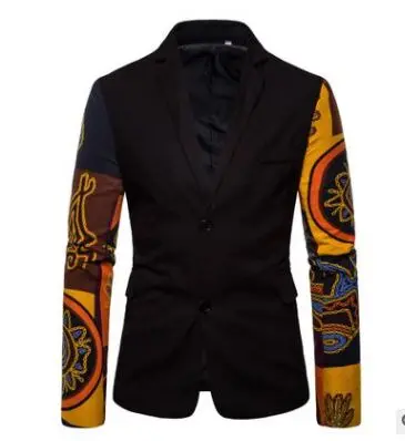 

CYSINCOS Men Christmas Blazers Jacket Fashion 3D Cartoon Christmas Print Suit Jackets For Party Slim Casual Men Suit Coats 2019