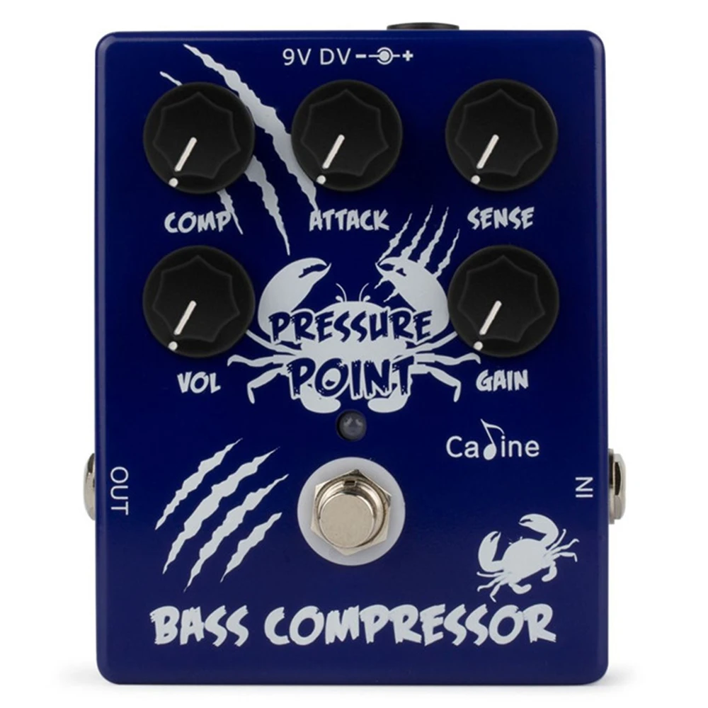 Pedale Compressore Per Chitarra Elettrica - Con Controlli Sustain/blend/level/tone, True Bypass, Alimentazione 9V - Foto 4