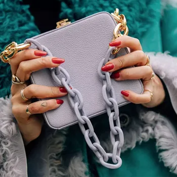 

High quality brand chain diagonal cross bag new fashion wild girl handbag lady casual shoulder bag lady box shape bag woman