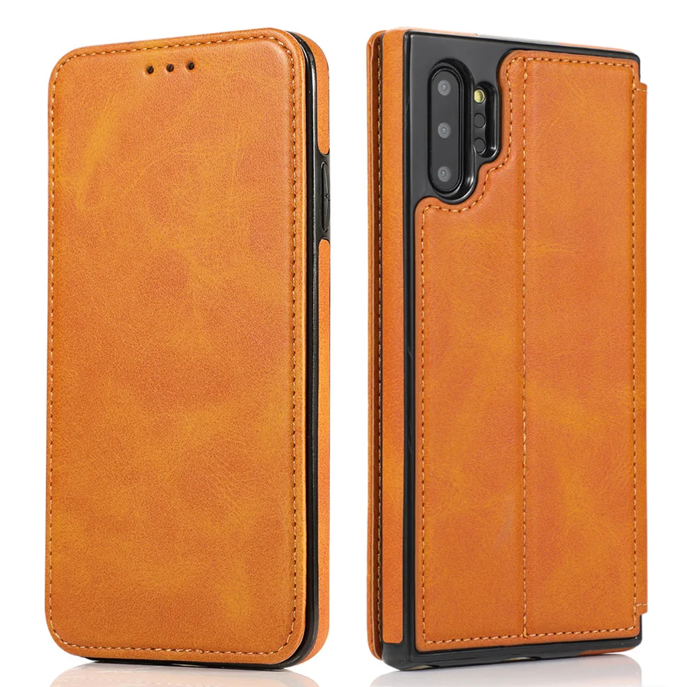 6 Colors Wallet Flip Leather Phone Case For Samsung Galaxy Note8 Note9