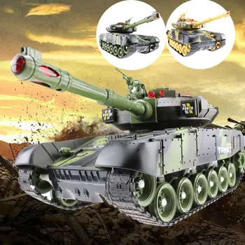

Super hot children's toy oversized 44CM remote control tank, rechargeable battle can launch off-road tracked remote control car
