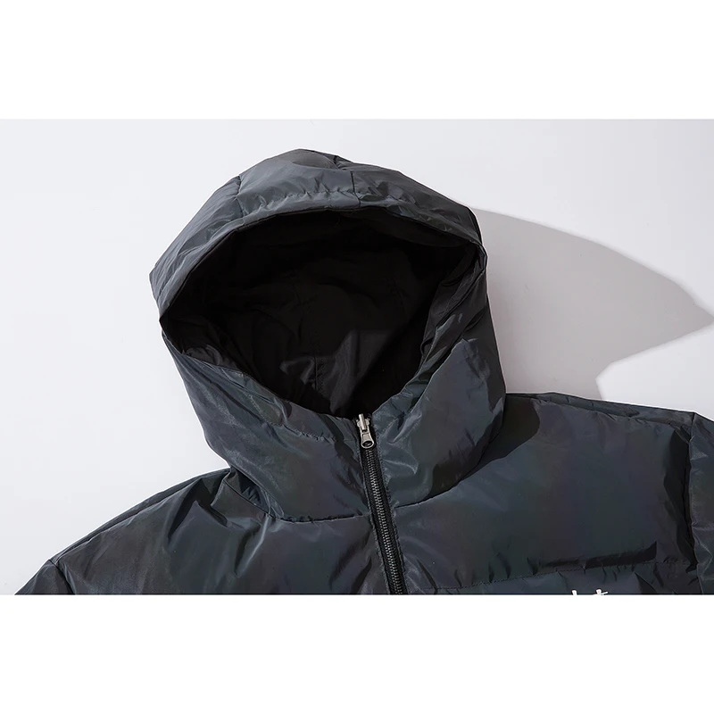 Двусторонняя Мужская одежда куртка Commander Радужная Светоотражающая парка пальто