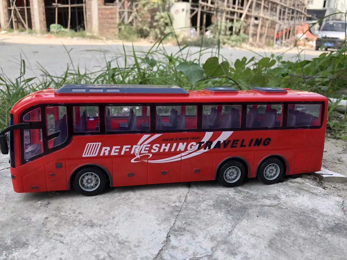 ABS Remote Control Bus Toy with Light for Kids