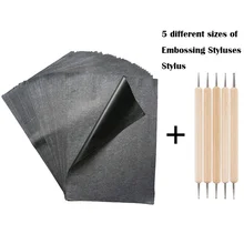 Papier de copie carbone A4 pour traçage, peinture Graphite, noir carbone, réutilisable pour papier bois, toile avec outil, 100