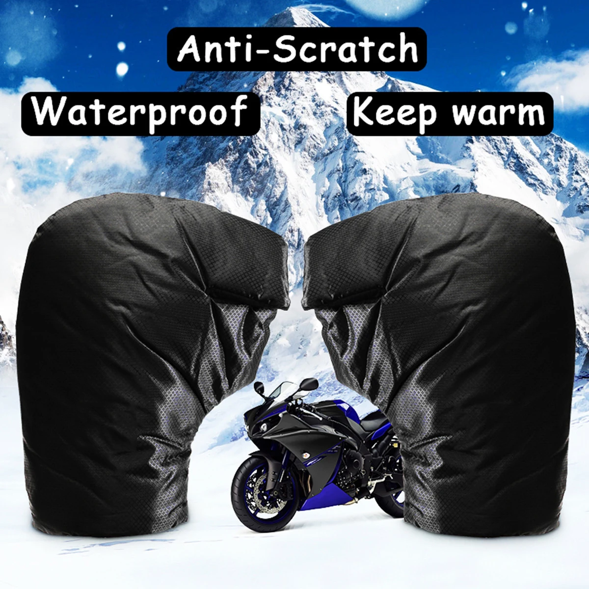 Мотоциклетные ручные перчатки 35x26 см, зимние утепленные теплые мотоциклетные/скутеры, водонепроницаемые, ветрозащитные