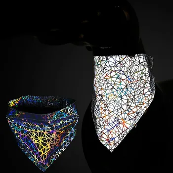 

Pet Cat Dog Fantasy Colorful Reflective Bandana Bibs Scarf Collar Night Safety Dog Scarf Saliva Towel For Small Medium Dog