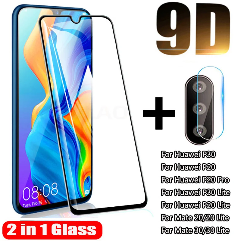 

9D Tempered Glass For Huawei P30 P20 Lite Pro Mate 20 30 Lite Camera Lens Screen Protector For Huawei P30 Lite Protective Glass