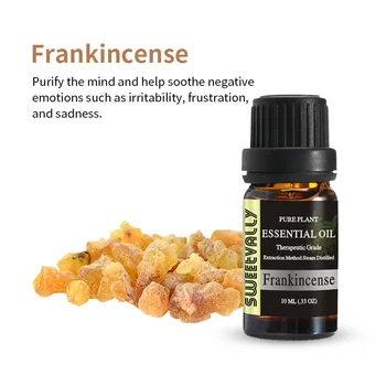

10ml Frankincense Essential Oil Diffusers Wood Set Aromatherapy Foot Bath Massage Oil Relieve Stress Oil Skin Care Help Sleep