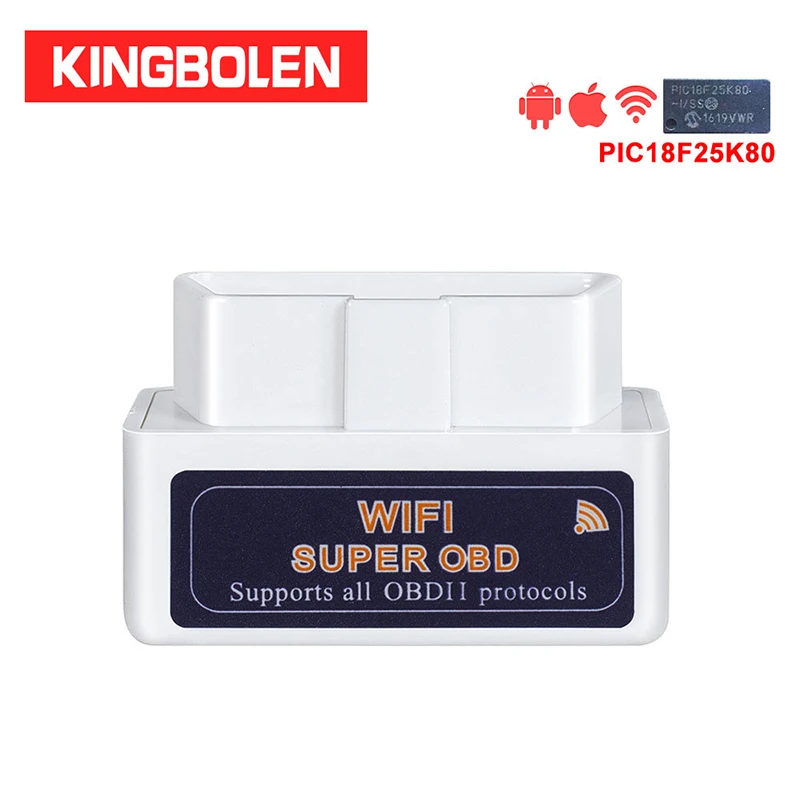 ELM327 WIFI с чипом PIC18F25K80 Super Mini V1.5 OBDII OBD2 автоматический диагностический инструмент IOS