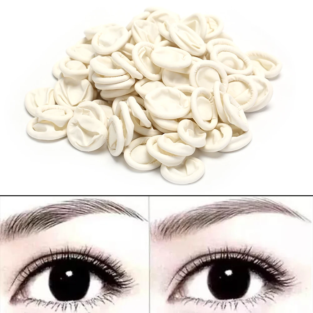 100pcs Disposable Rubber Nail Cover Anti Injured Finger Protection Latex Manicure Tattoo Gloves Antislip Latex Finger Nail