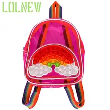 

Children's Backpack Decompression Design Family Games Bag 3D Print Anime Cute Rainbow Poper Fidgets Bookbag Back To School