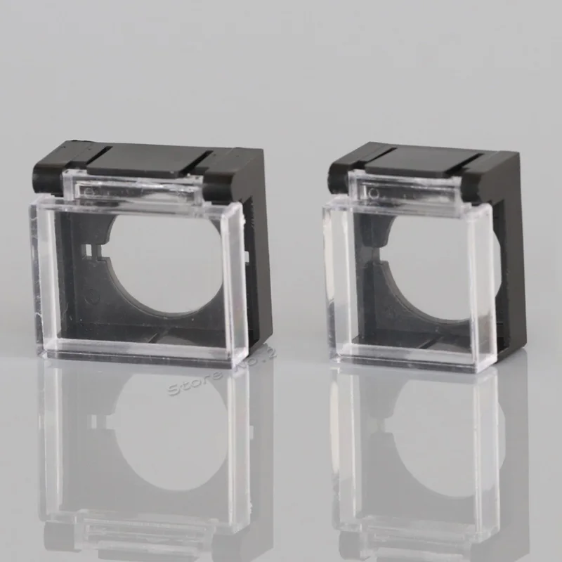 10pcs 16mm Protection Cover Button Switch Square Rectangle Protective Cover  Clear Plastic for LA16 Guard Dust Cover Box