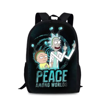 

2020 New Funny Rick and Morty Kids School Backpacks Big Capacity Cartoon Boys School Bags Teenage Laptop Travel Mochilas