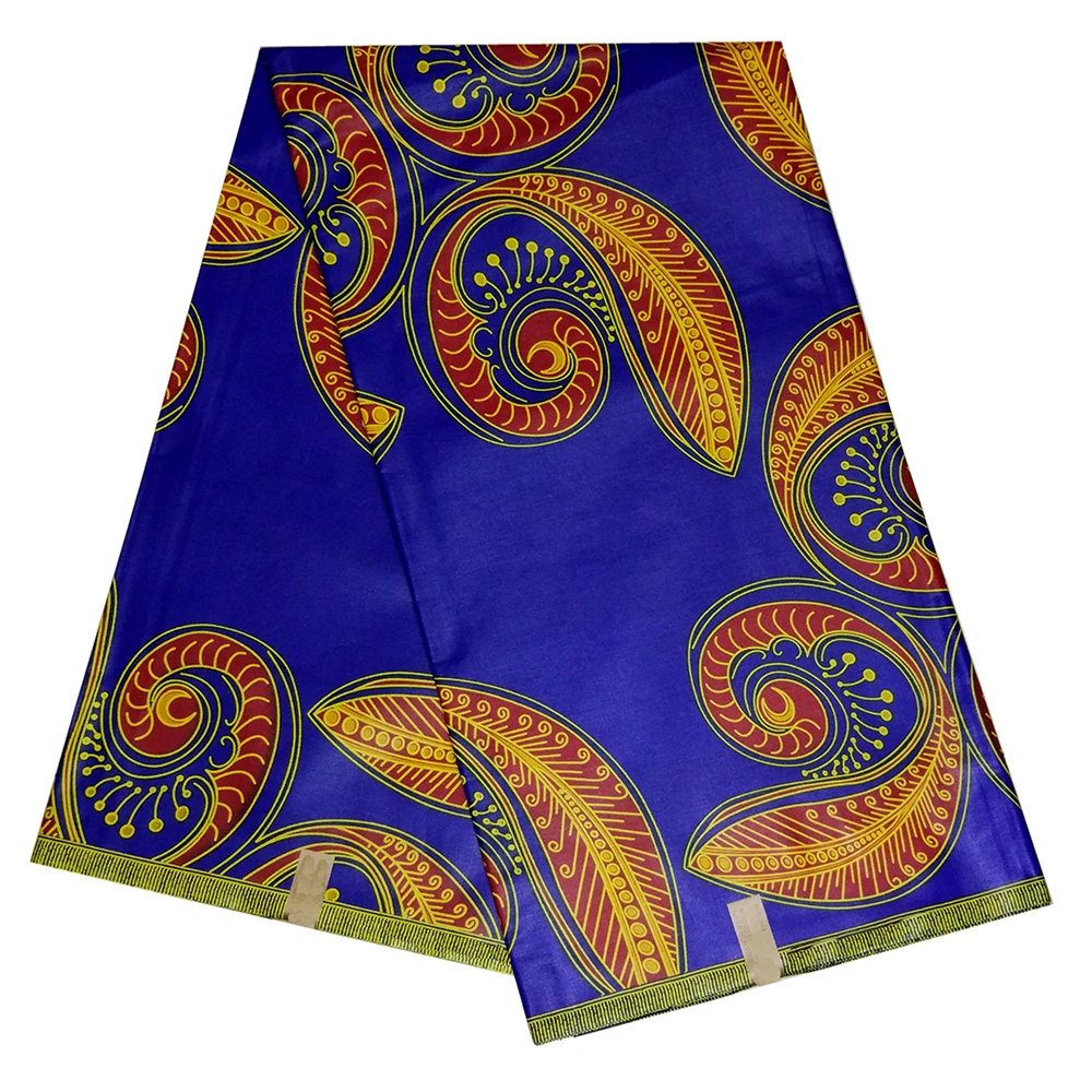

Wholesale 2020 new nigeria Wax Latest African Fabric 6 Yards Real ghana Wax Fabric High Quality Pattern printed