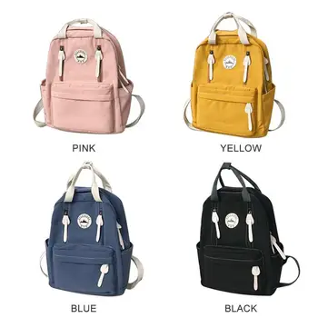 

Travel Backpack Portable College Style Waterproof Nylon Laptop Bag Female Teenage Vertical Zipper Outdoor Sports Ring Buckle