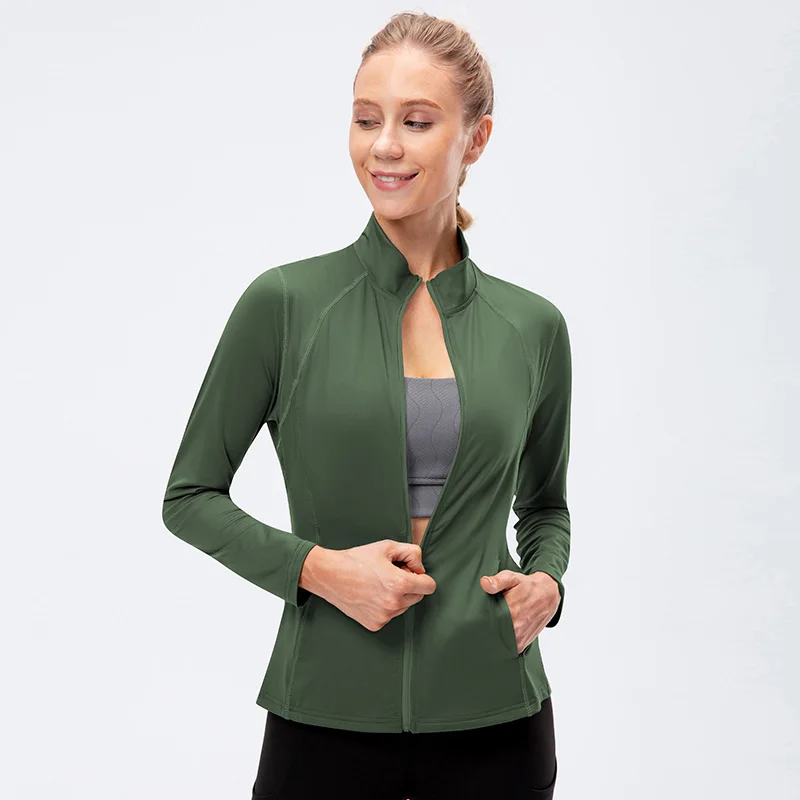 

Women Sports Top Long Sleeve Fitness Yoga Shirts Zipper Running Workout Tops Outdoor Jogging Sport Shirt Quick Dry Sports Wears