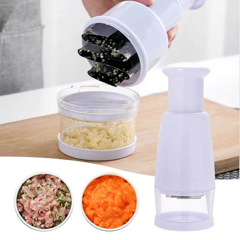 Food Chopper,Hand Chopper Dicer,Vegetable Chopper,Manual Hand Chopper Onion  Garlic Mincer Pressing Vegetable Fruit Cutter Slice Kitchen Garlic Hand