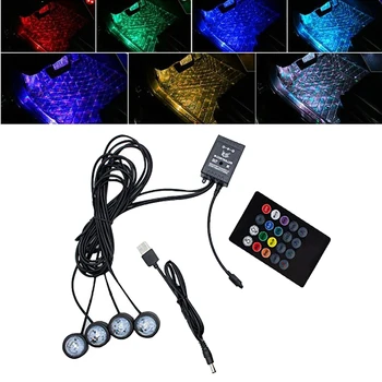 

USB Atmosphere light LED Star Sound Control Interior Decoration Durable