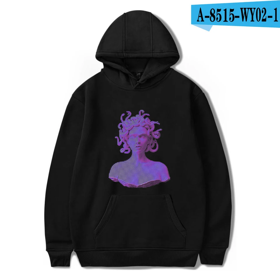 black Эстетика Vaporwave, толстовки для мужчин и женщин, осенние толстовки, Harajuku, толстовка с принтом, модные мужские толстовки, японские толстовки Vaporwave - Цвет: black
