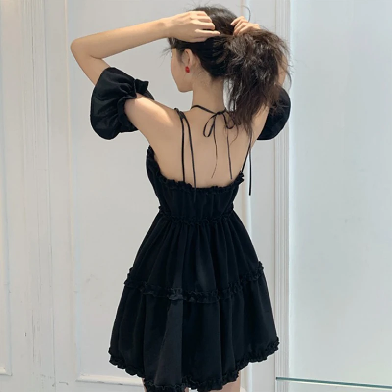 Women's Hot Off Shoulder Gothic Dress-4