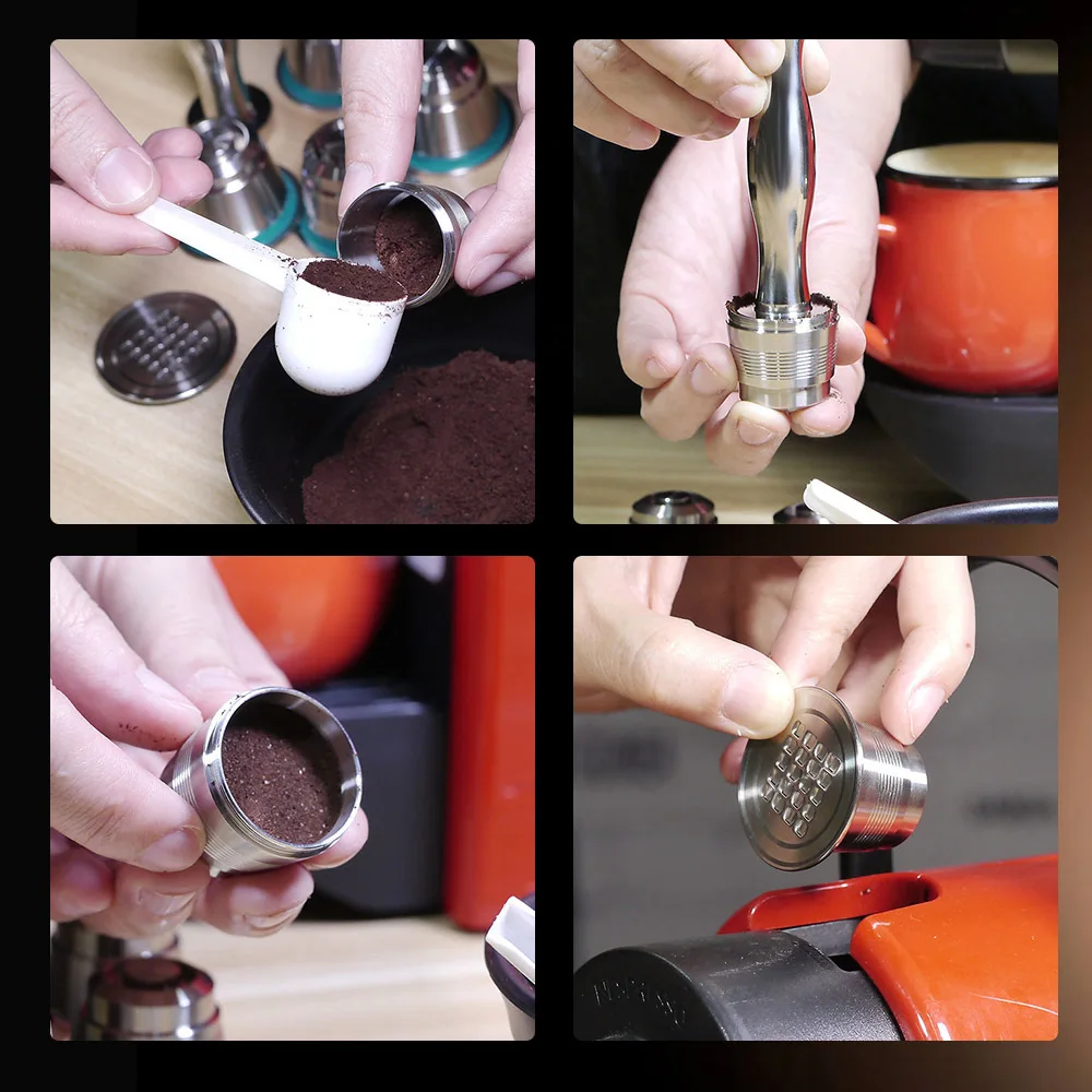 Нержавеющая Сталь Nespresso многоразового использования Inox капсула Crema эспрессо многоразовый фильтр чашка Inoxidable Кофе Pod Taza