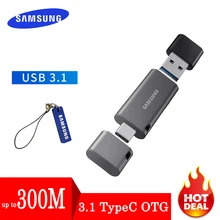 USB флеш-накопитель SAMSUNG type C OTG 64, 128 ГБ, флеш-накопитель 128 ГБ, 64 ГБ, 32 ГБ, 256 ГБ, флеш-накопитель 3,1, USB флешка, диск на ключ, память для телефона