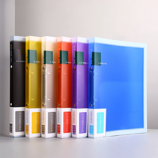 Fashion Colors Ring Binder A4 File Folder Folder 2-Rings Office Document Organizer File Storage A4 Binder Folder With Rings 1