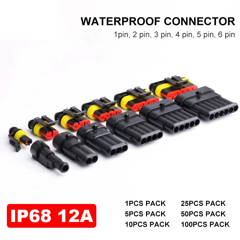 2 Pin Waterproof Electrical Connectors Waterproof Connector Plug Plug