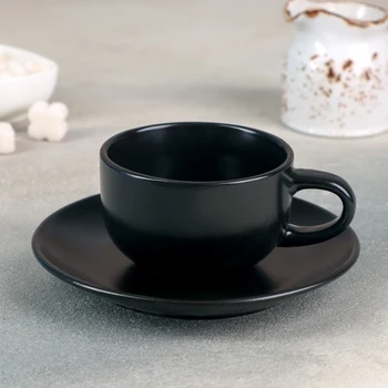 

A pair of tea "English breakfast" cup 220 ml, saucer 15.5 cm, black 4531528