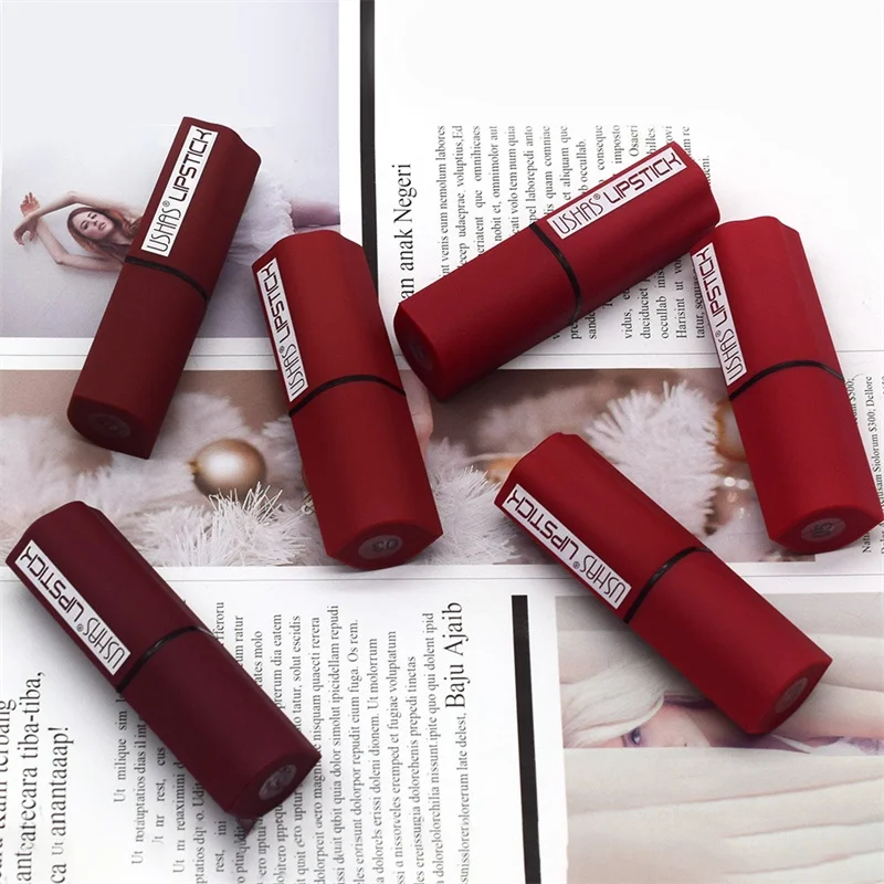 12 Colors Set Lipstick Beautiful Matt Moisturizing Mist Long Lasting Non-fading Easy To Color MakeupR1