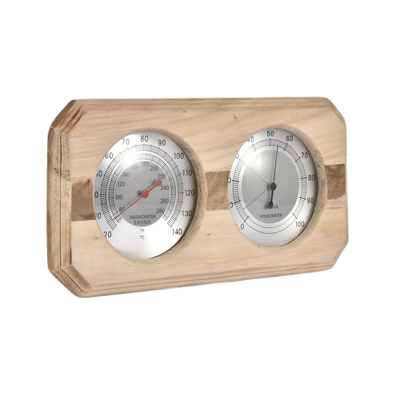 

Double Dial Thermometer Hygrometer Indoor Wall Hanging Temperature Humidity Monitor Meter Gauge Metal Measurement for Sauna Room