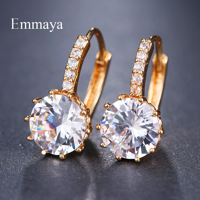 Stud Earrings 9 Colors AAA CZ Element For Women Wedding Party Gift
