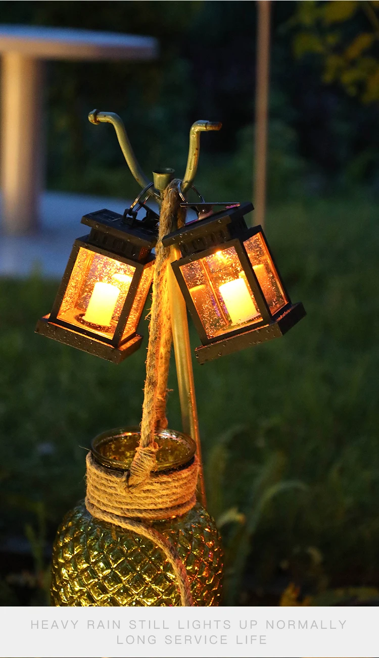 Рождественский светильник на солнечной батарее, креативный светильник-свеча, сказочный светильник в помещении/на открытом воздухе, садовый светильник