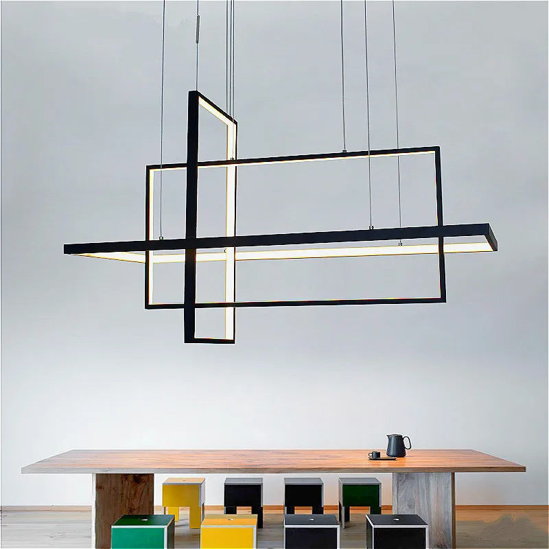 Modern Led Pendant Lights For Living Bedroom Restaurant Dining Kitchen White Black Gold Aluminum Cord Lamp Luminaire Lustre