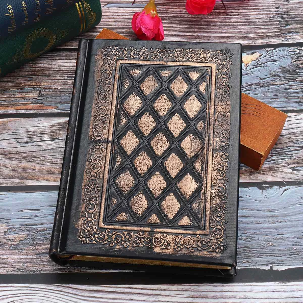 Записная книжка с гравировкой дневник журналы винтажный кожаный Классические