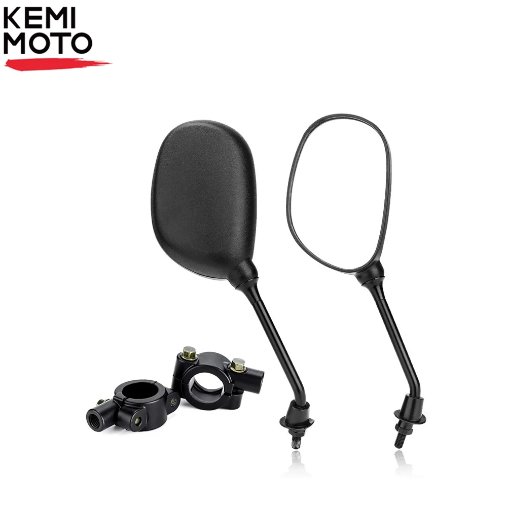 

KEMiMOTO 360 Degree 8mm Rear View Mirror Side Mirror Clamp 7/8" Handlebar Mount for Polaris for Yamaha Banshee for Can Am