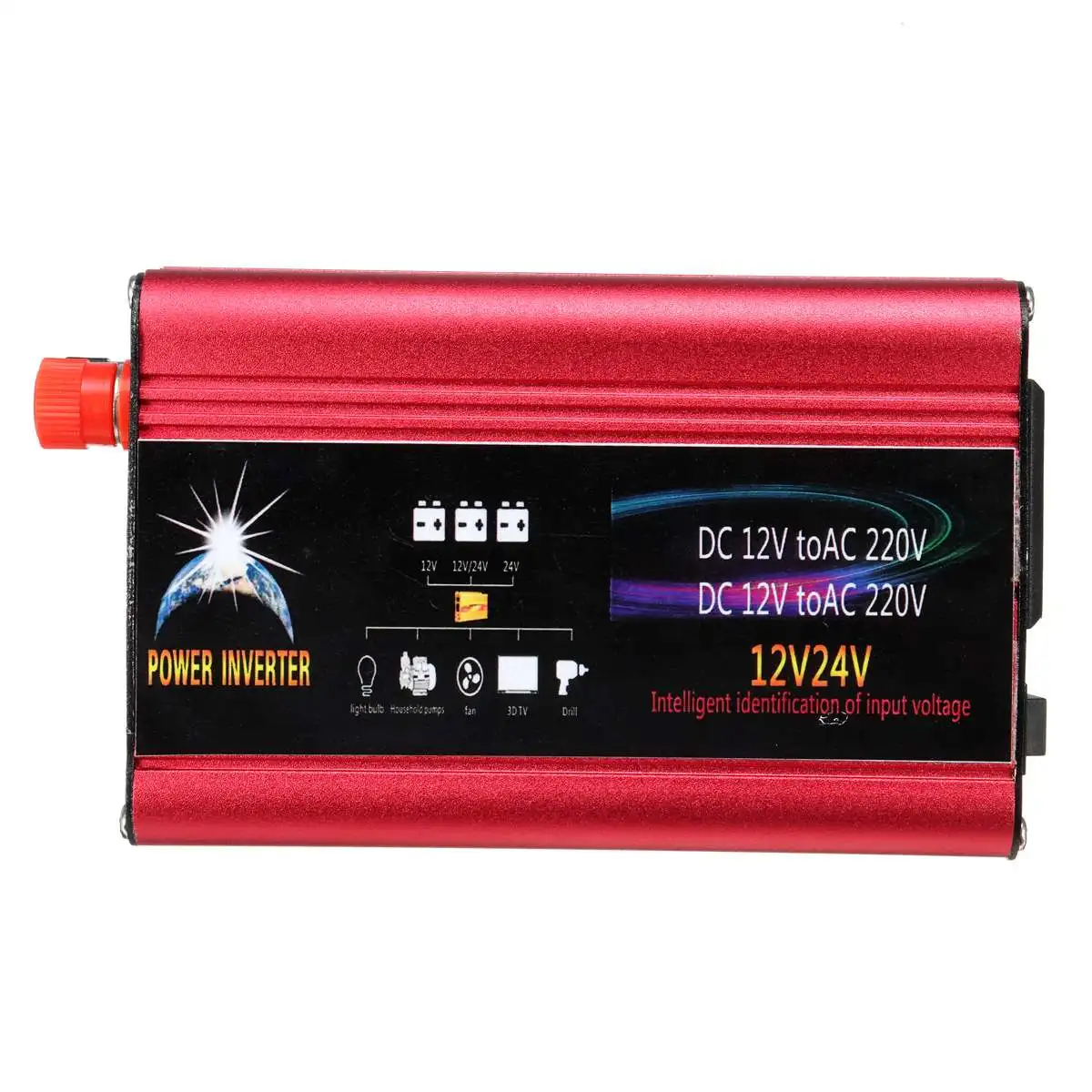 Инвертор 12v 220v 2000 W/3000 W DC 24V к переменному току 220V автомобильный Мощность солнечный инвертор Модифицированная синусоида автомобильный Зарядное устройство USB конвертер адаптер