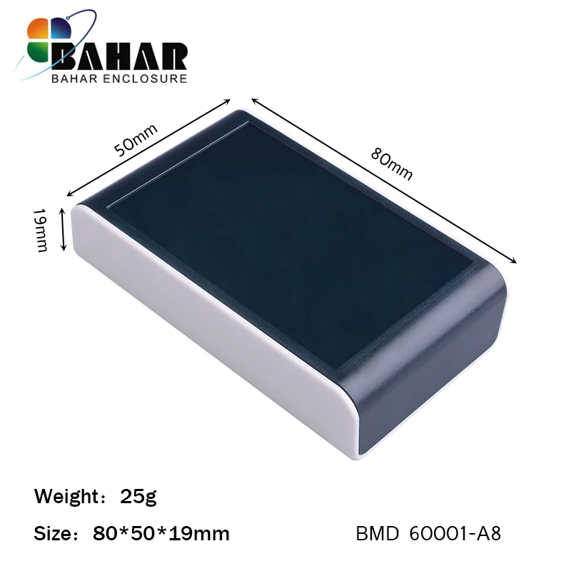 Пластиковая коробка для проекта, корпус из АБС-пластика, Электронная распределительная коробка на заказ, чехол для инструмента, маленькая настольная оболочка 80*50*19 мм