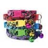 100Pcs Wholesale Collars for Cat Collar With Bell Adjustable Necklace Cat Puppy kitten Collar Dropshipping Pet Cats Collar Perro 2