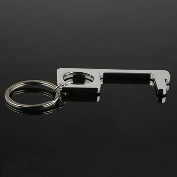 

Creative Door Handle Key Antimicrobial Brass EDC Door Opener Stylus Portable Press Elevator Tool Dropshipping custom logo