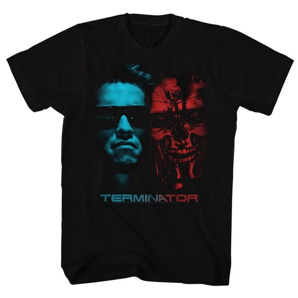 Terminator Movie Face Off Licensed Adult T-Shirt Cotton Retro O Neck Tops Tee Shirt 11 Colors For Mens |