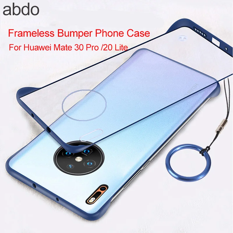 Безрамный чехол бампер для Huawei Mate 30 Pro 20 Lite X Прозрачный задней панели телефона
