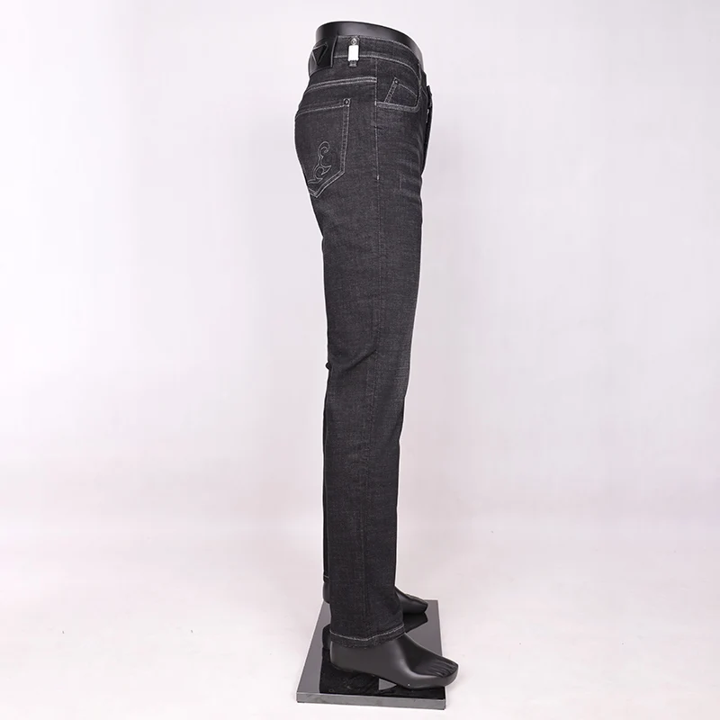 Xu Rui новые мужские Модные джинсы деловые повседневные Стрейчевые узкие джинсы классические брюки джинсовые брюки мужские черные Большие размеры